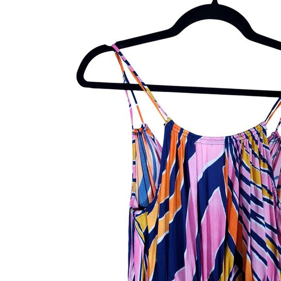 Maeve Anthropologie Finley Wide Jumpsuit 2 Bright Boho Chic Resort Beach Wear - Picture 10 of 15